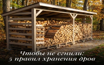 Правильное хранение дров на даче